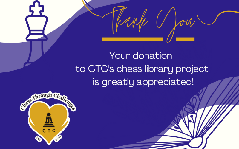 Thank-you to Chess Library Project Donors